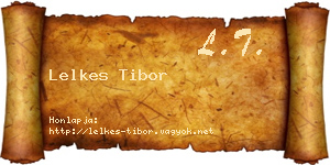 Lelkes Tibor névjegykártya